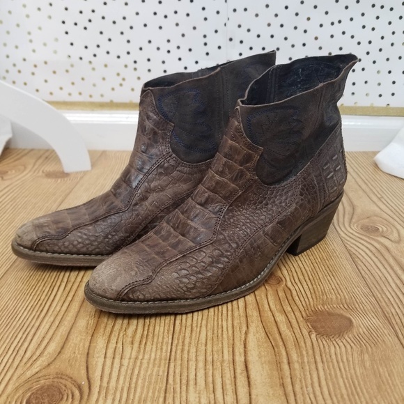 Free People Shoes - Free People Dorado Snake Embossed Leather Boots